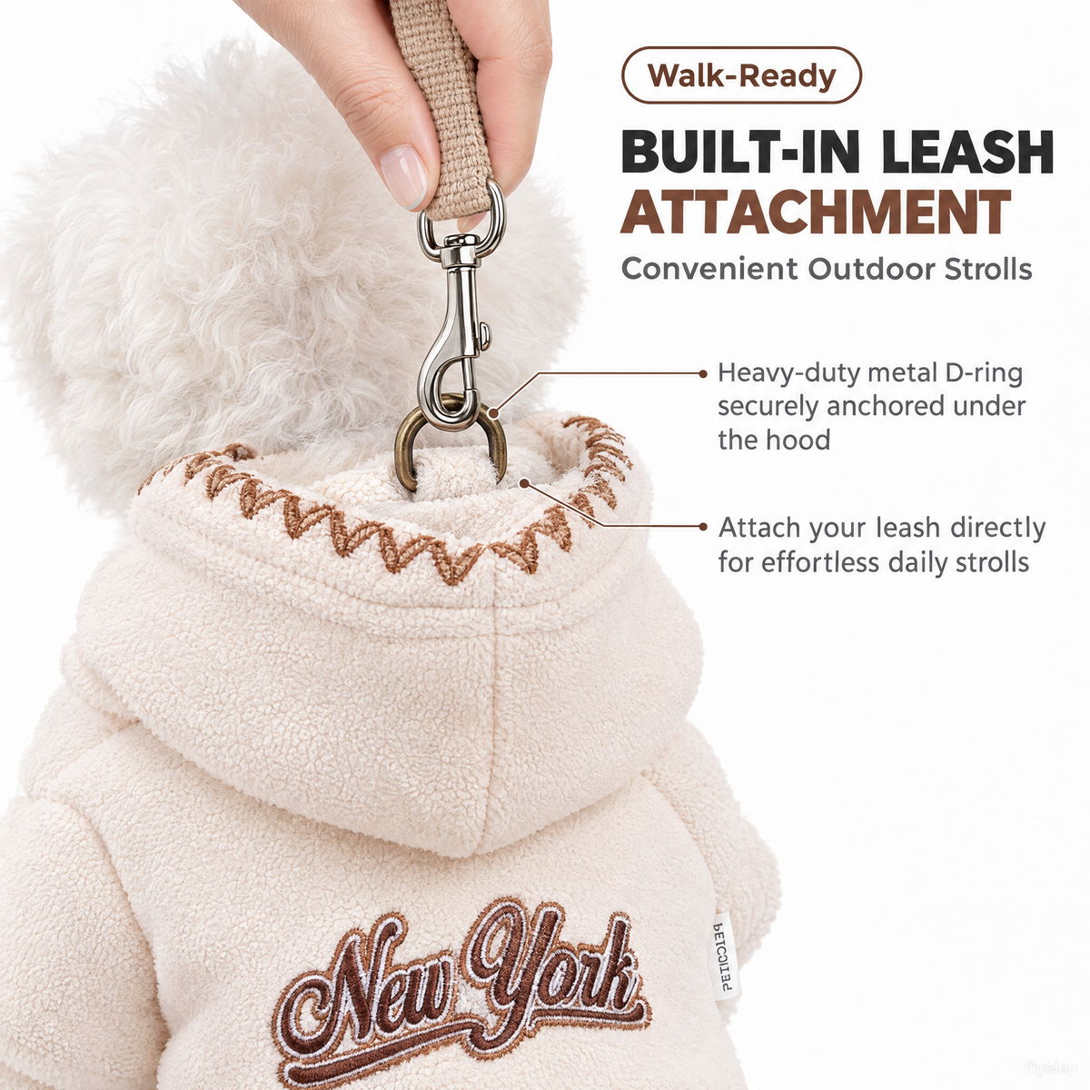 New York Fleece Dog Hoodie