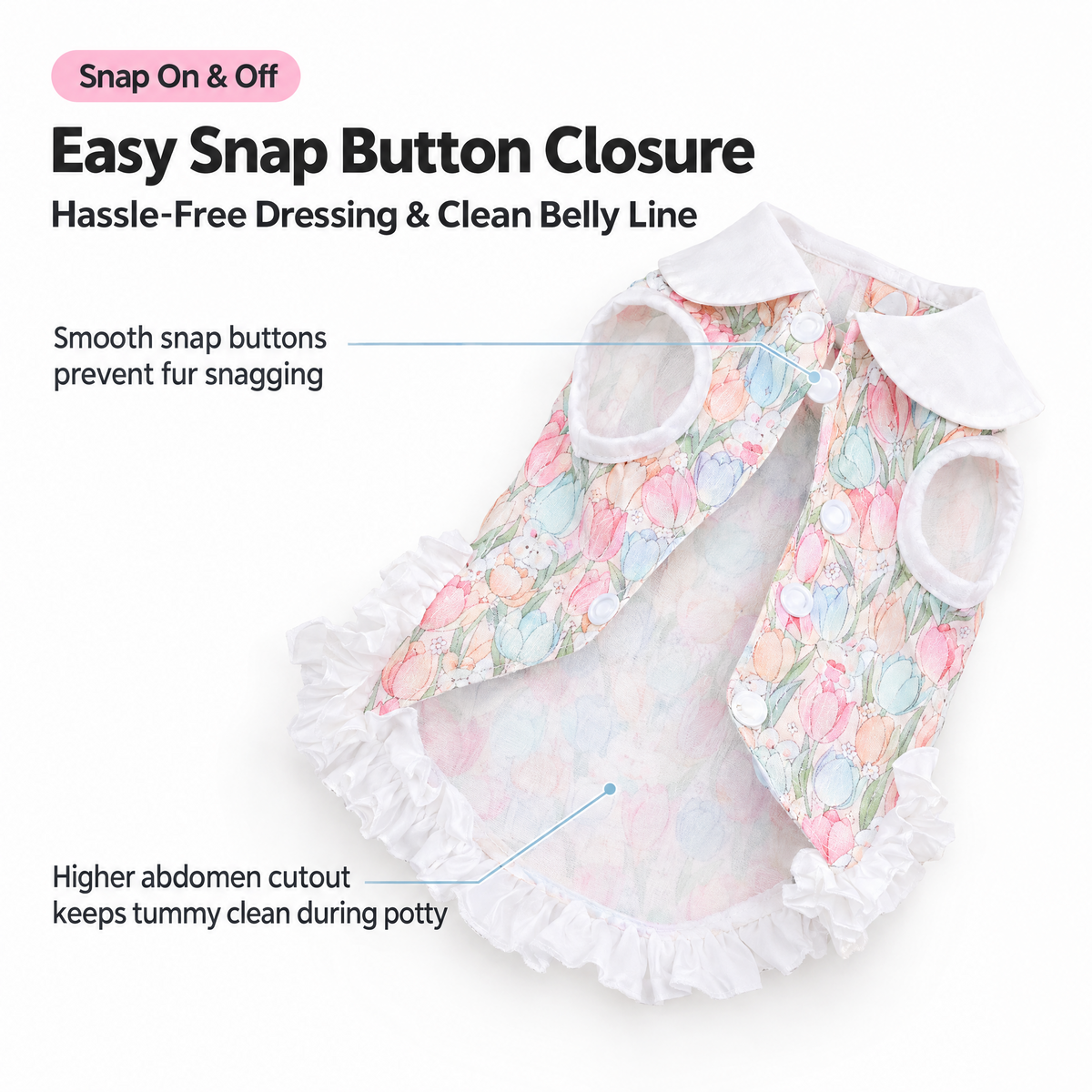 Cute Floral Dress for Small Dogs