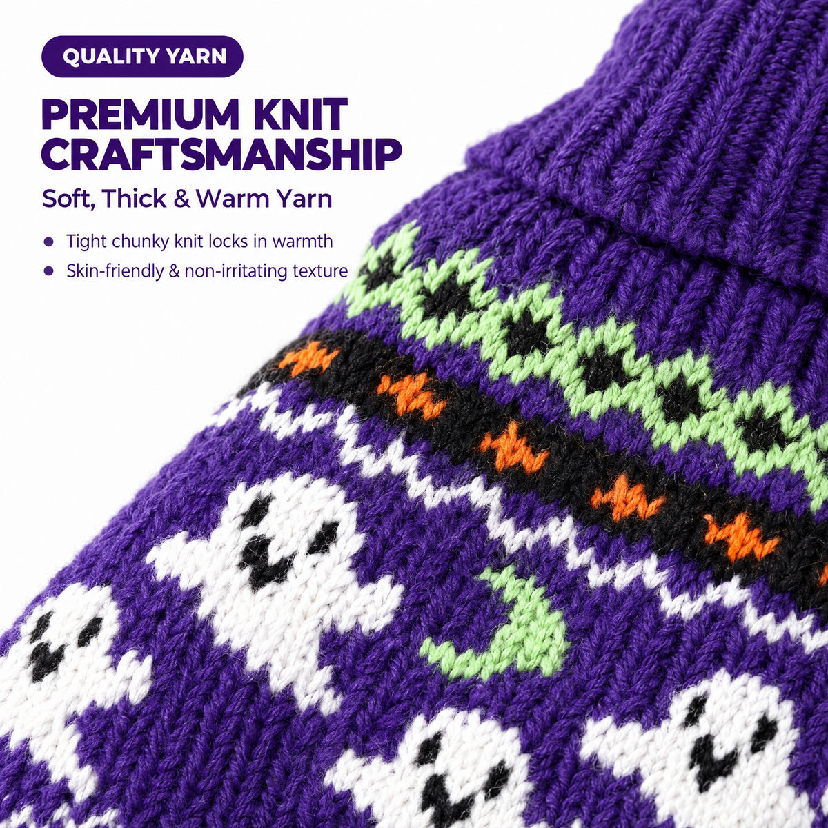 Halloween Knit Sweater for Small Dogs