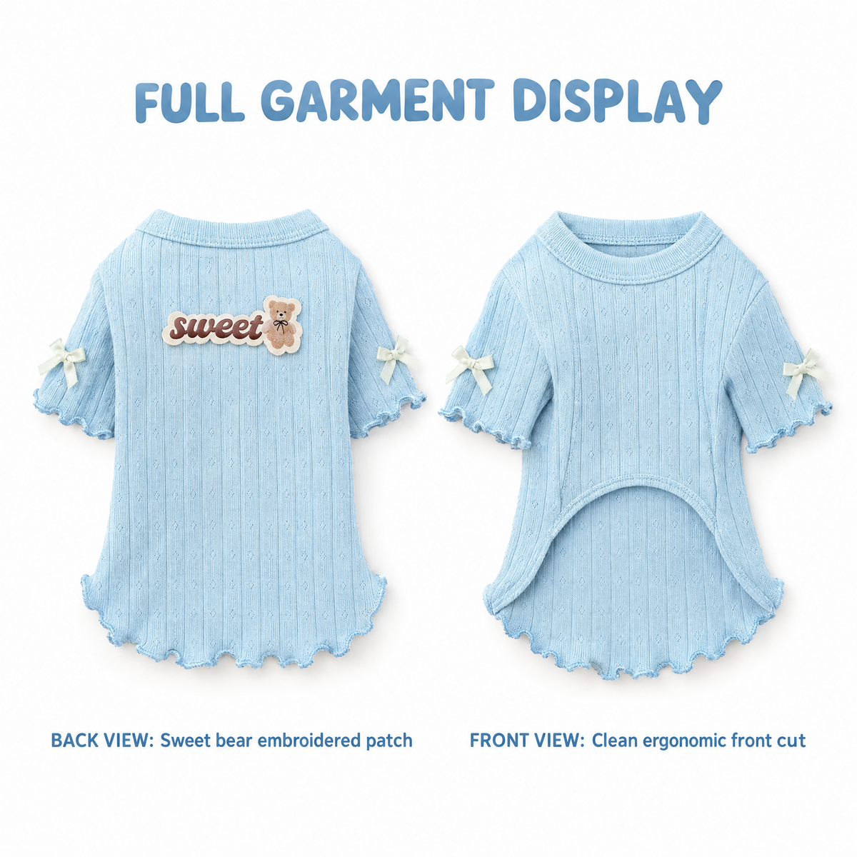 Sweet Bear Knit Tank Top for Small Dogs