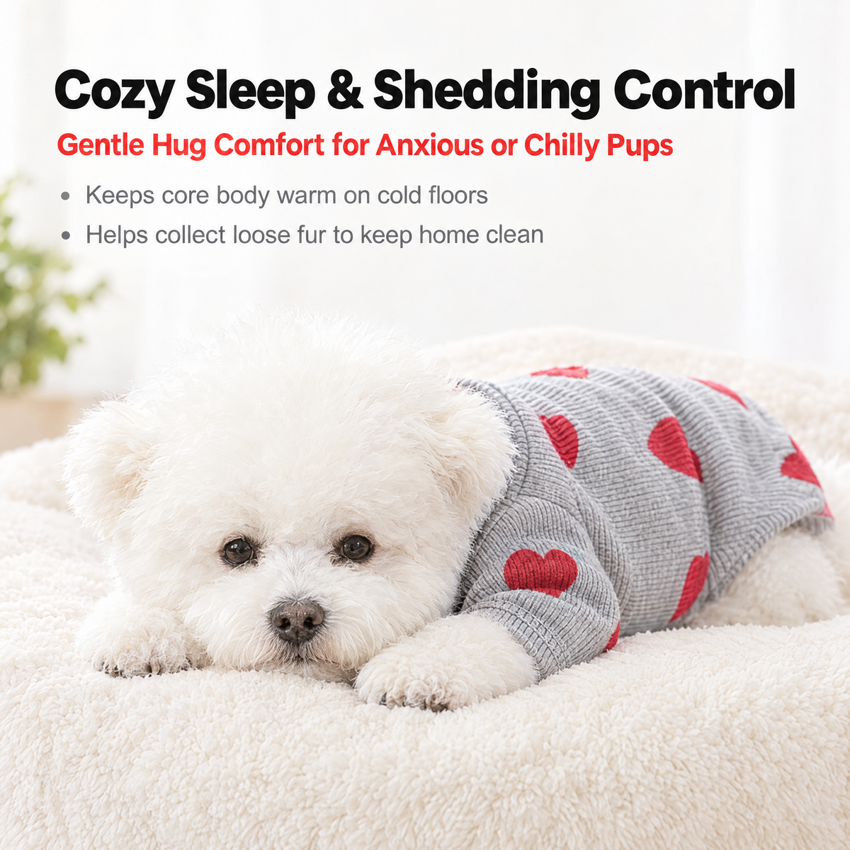 Heart Turtleneck Sweater for Small Dogs