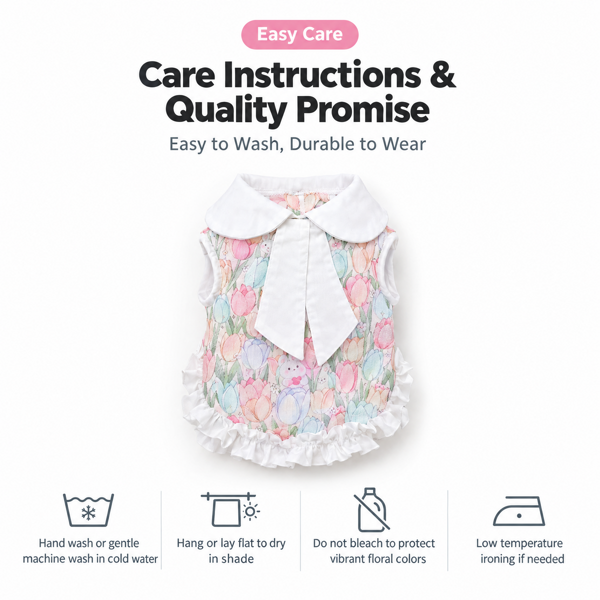 Cute Floral Dress for Small Dogs