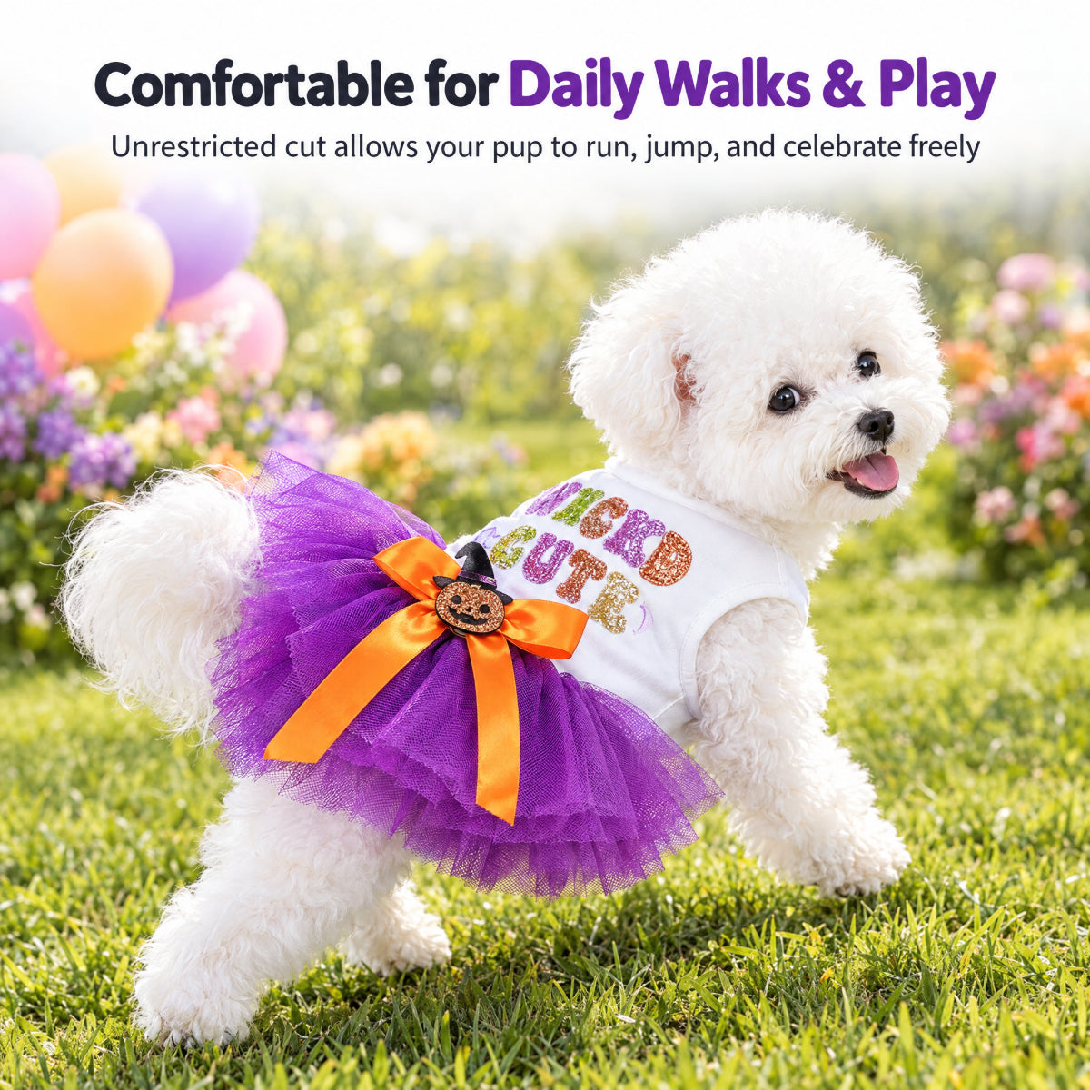 Halloween Tutu Dress for Small Dogs