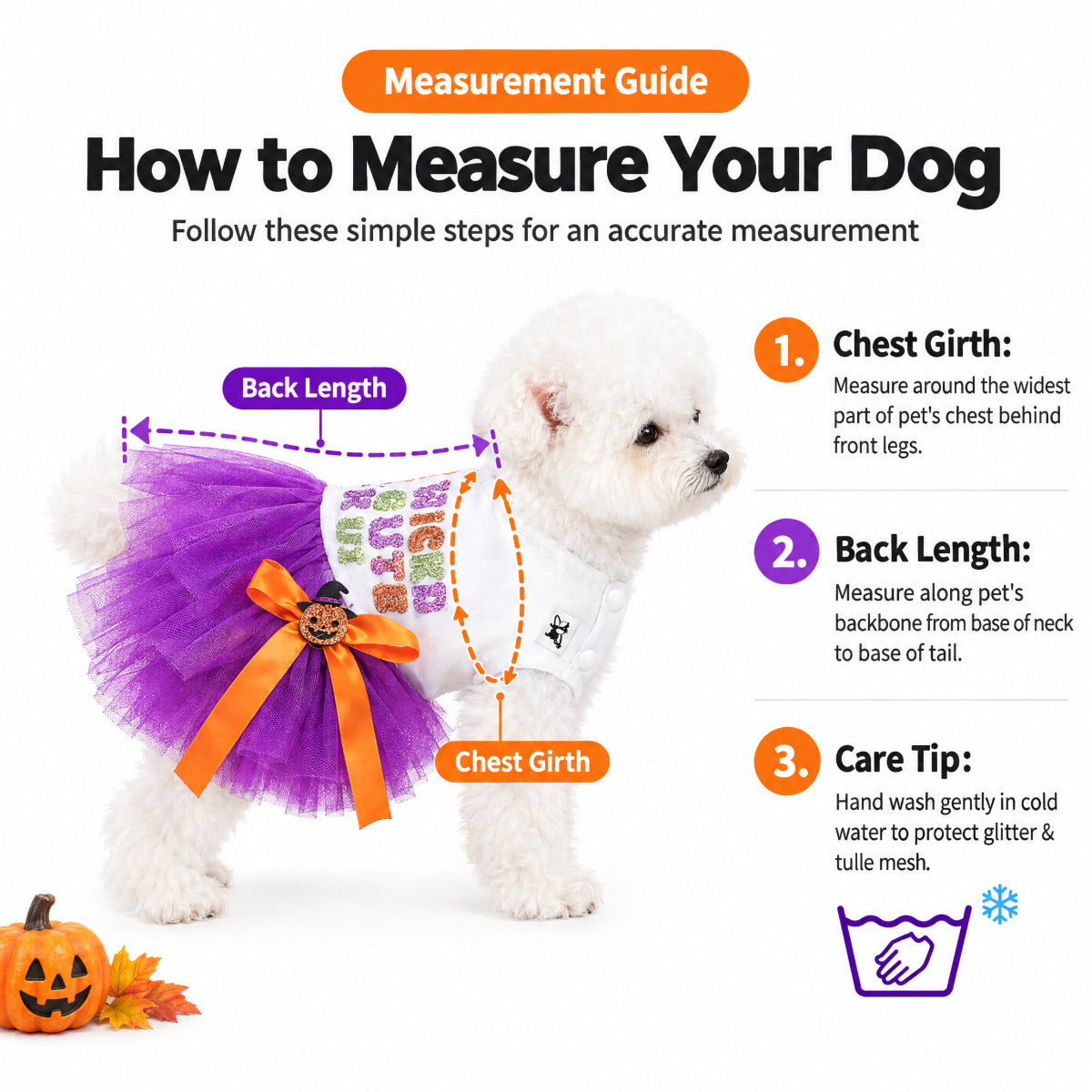 Halloween Tutu Dress for Small Dogs