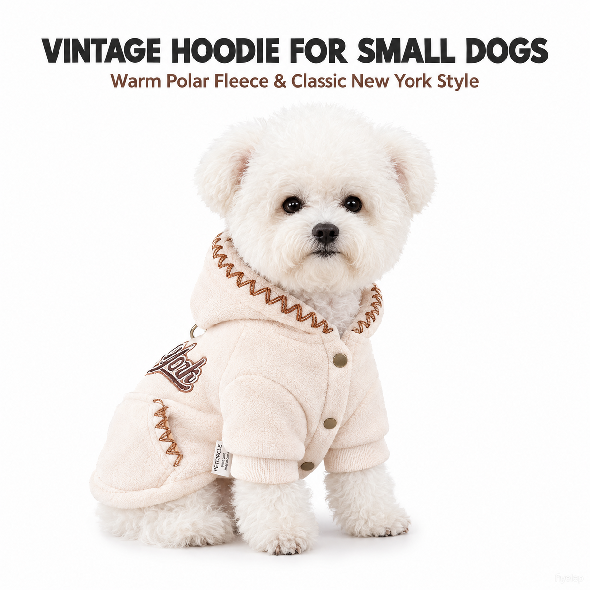 New York Fleece Dog Hoodie