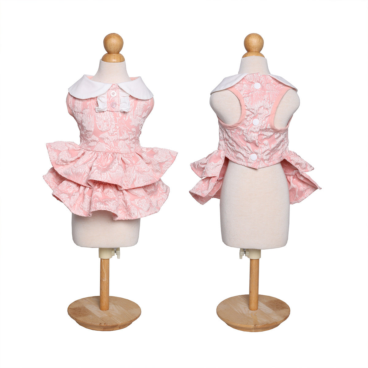 Pink Floral Ruffle Dress for Small Dogs