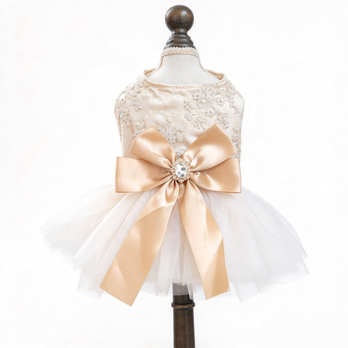 Champagne Luxury Princess Dress for Small Dogs