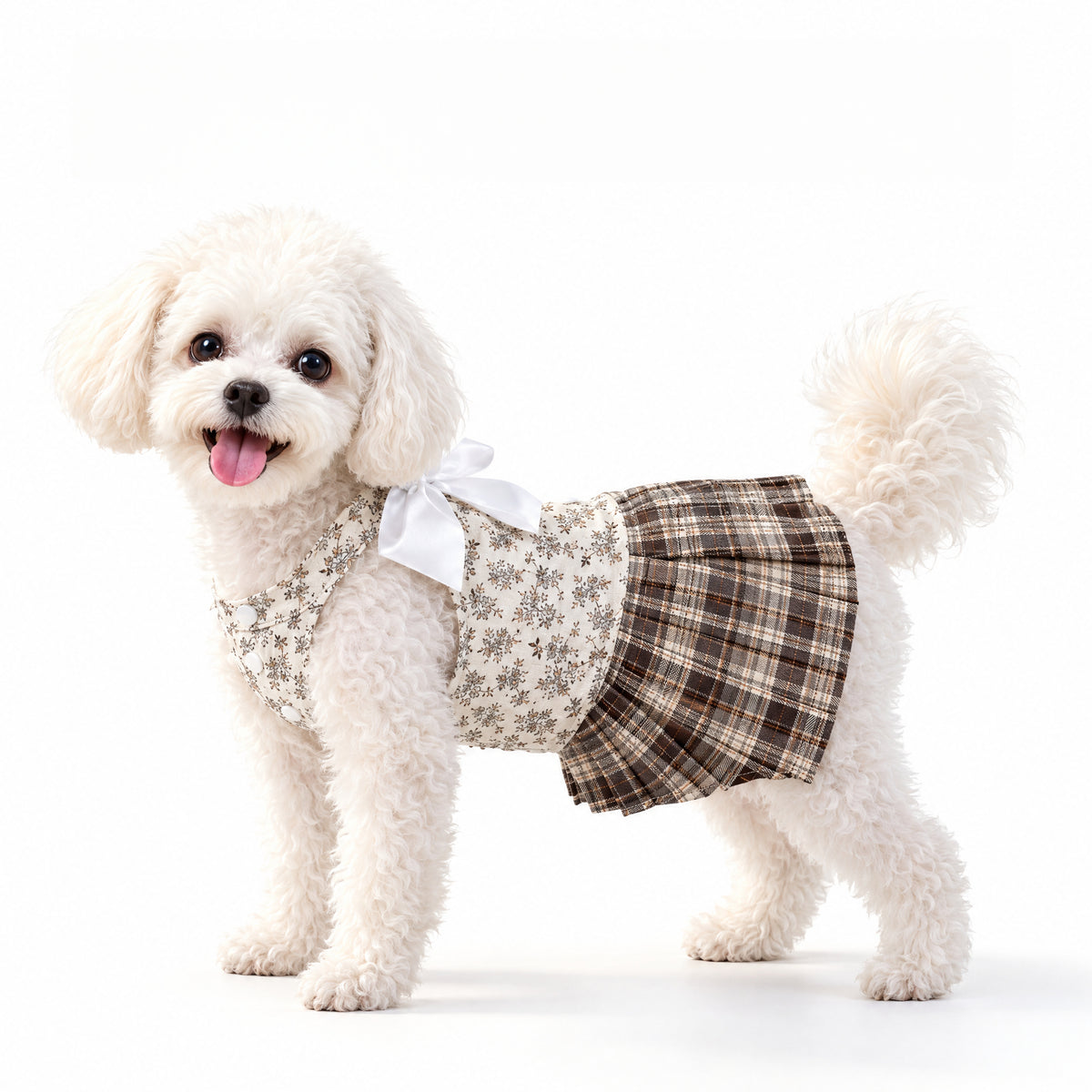 Floral Bow Dress for Small Dogs