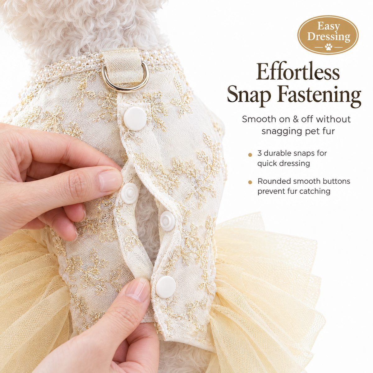 Tulle Wedding Dress Harness for Small Dogs