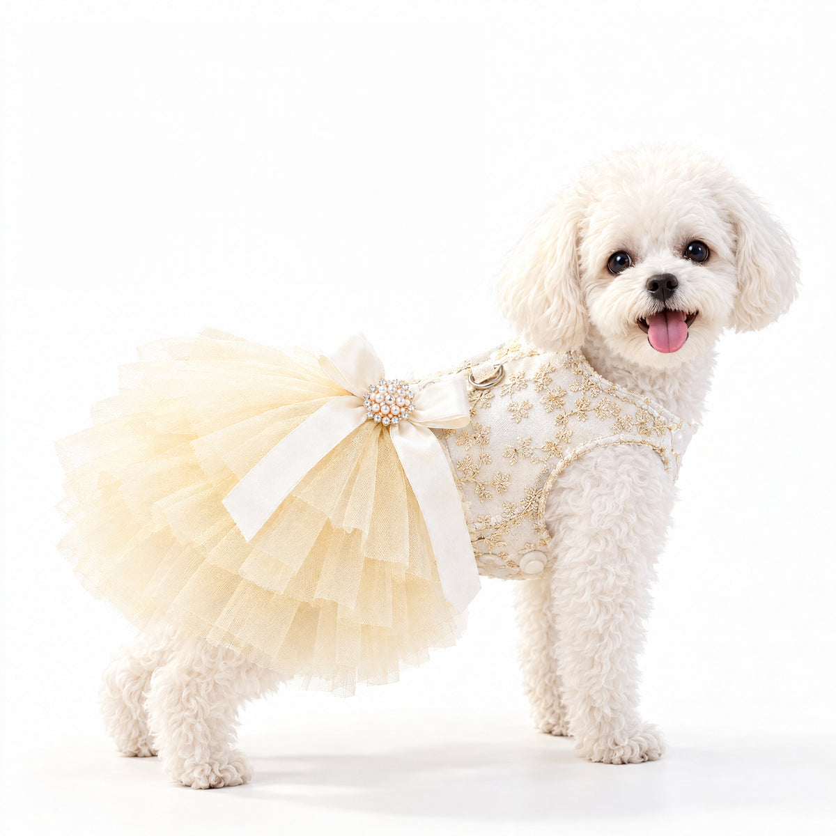 Tulle Wedding Dress Harness for Small Dogs