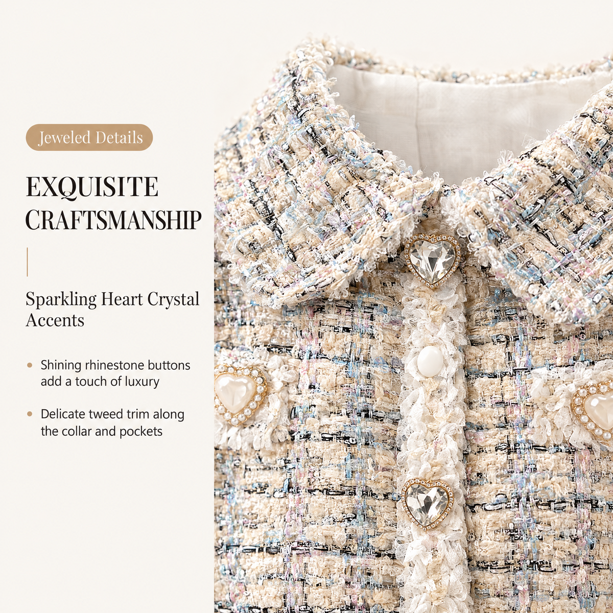 Pearl-Trim Tweed Dress for Small Dogs