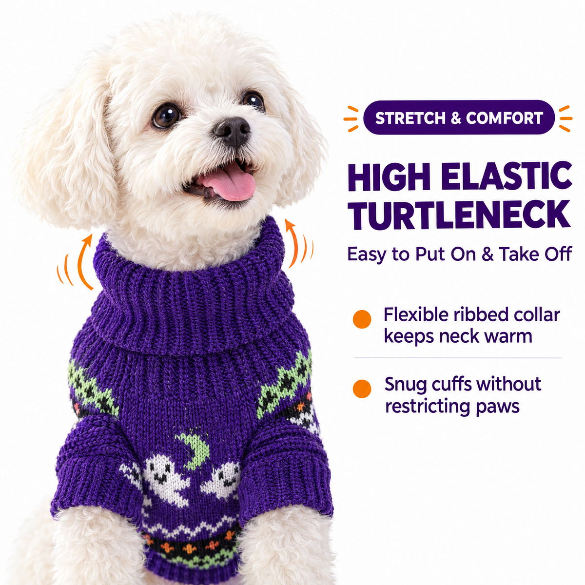 Halloween Knit Sweater for Small Dogs