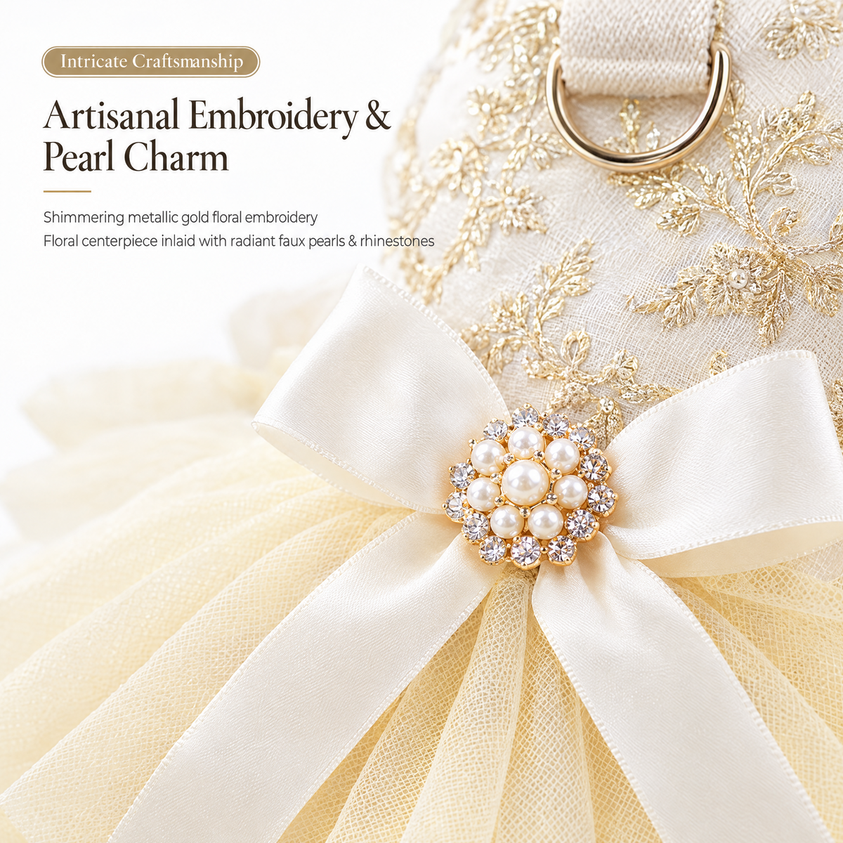 Tulle Wedding Dress Harness for Small Dogs