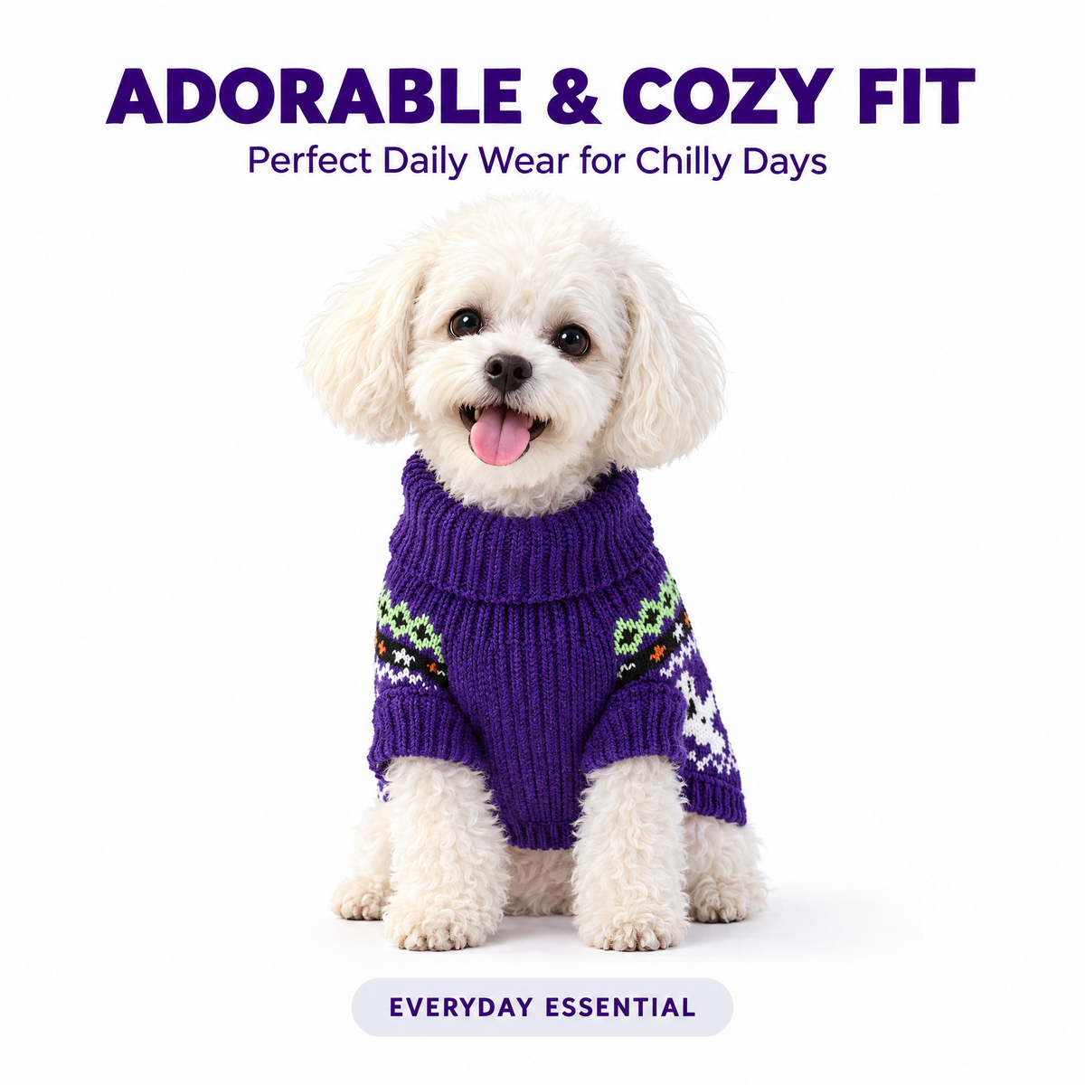 Halloween Knit Sweater for Small Dogs