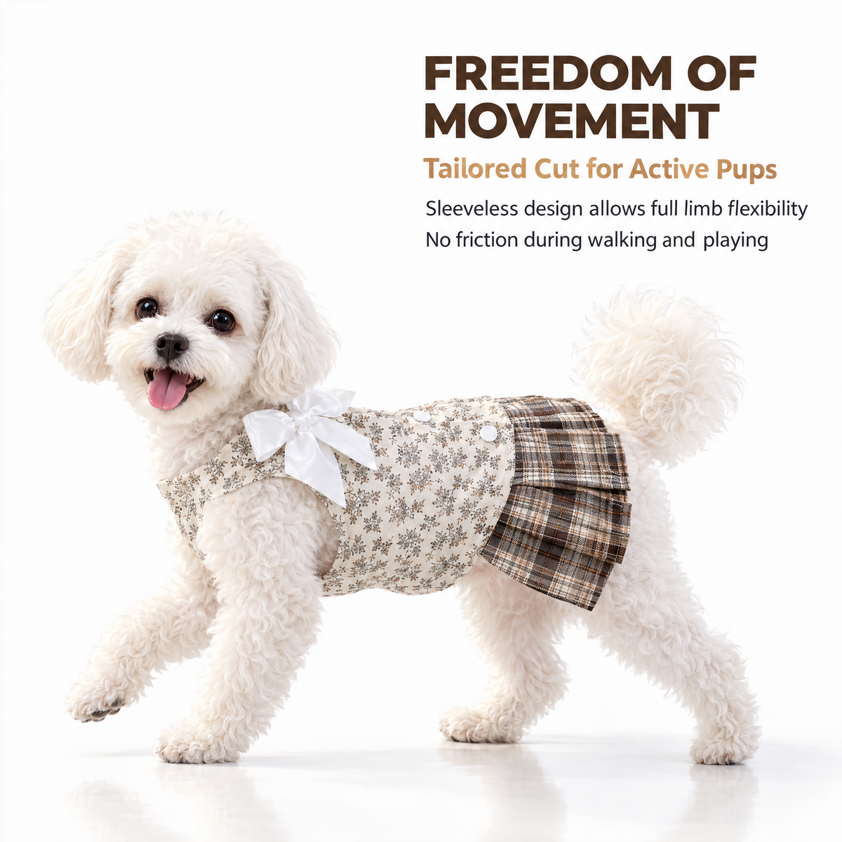 Floral Bow Dress for Small Dogs