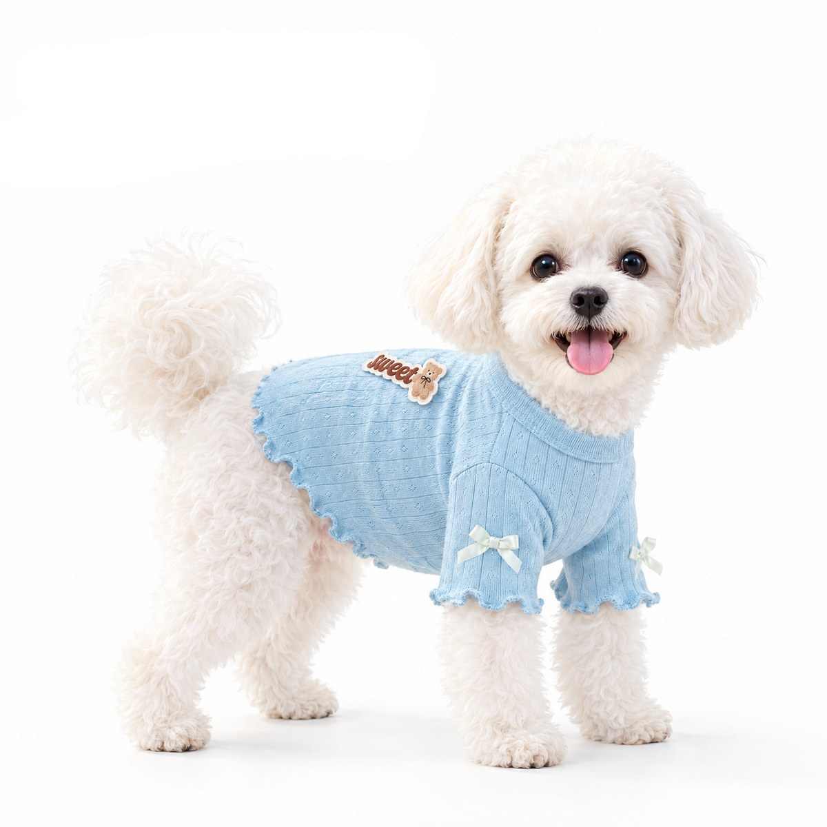 Sweet Bear Knit Tank Top for Small Dogs