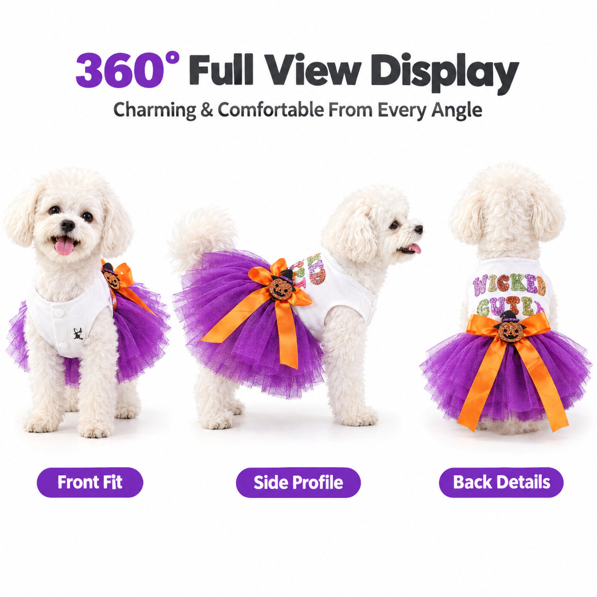Halloween Tutu Dress for Small Dogs