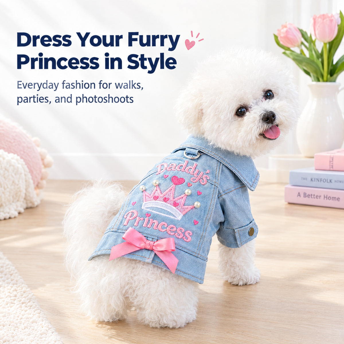 Classic Denim Outfit for Small Dogs