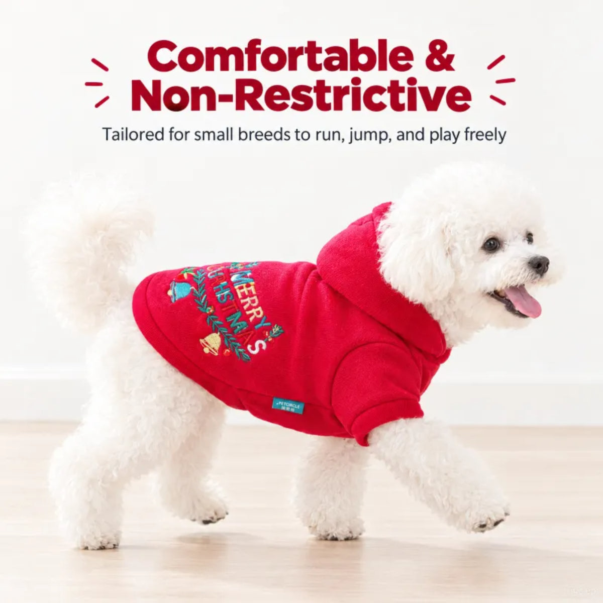 Christmas Bell Hoodie for Small Dogs