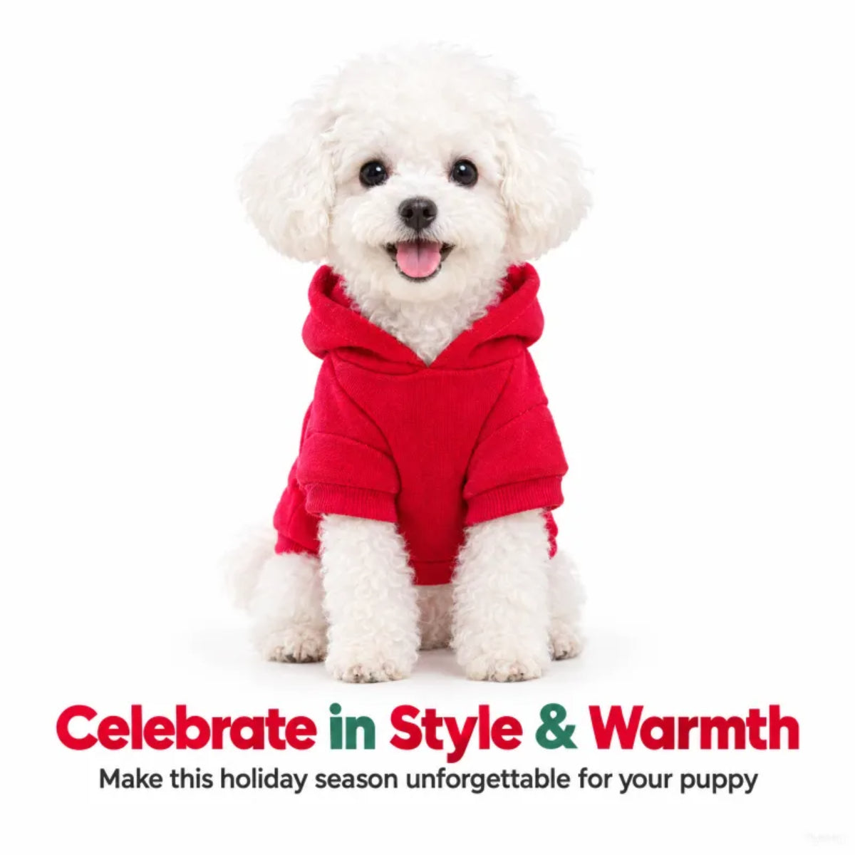 Christmas Bell Hoodie for Small Dogs