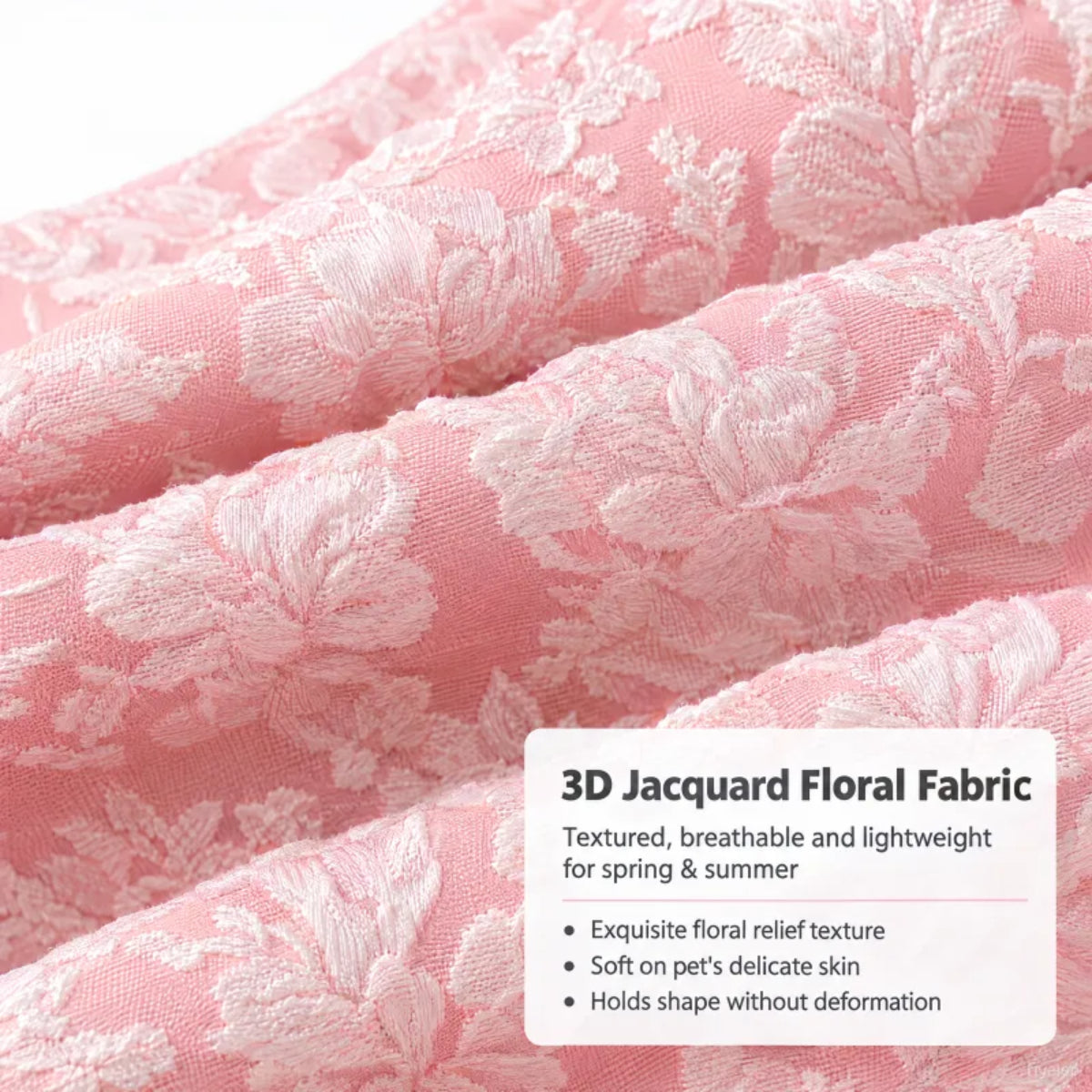 Pink Floral Ruffle Dress for Small Dogs