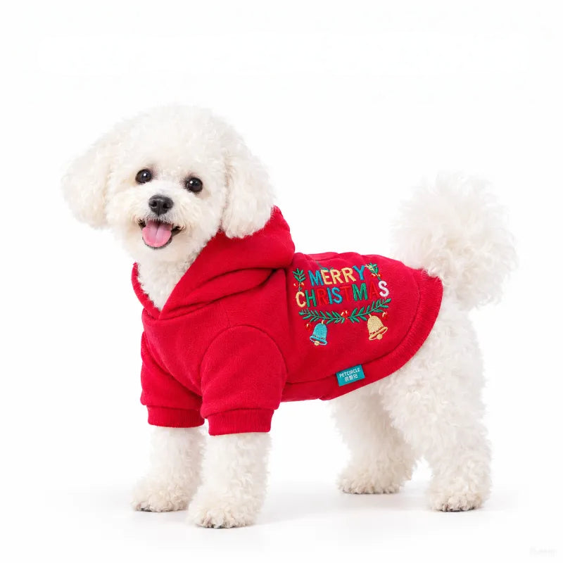 Christmas Bell Hoodie for Small Dogs